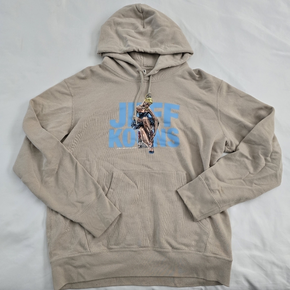 Uniqlo x Jeff Koons Seated Ballerina Hoodie Sweatshirt Beige Size L - Picture 2 of 9